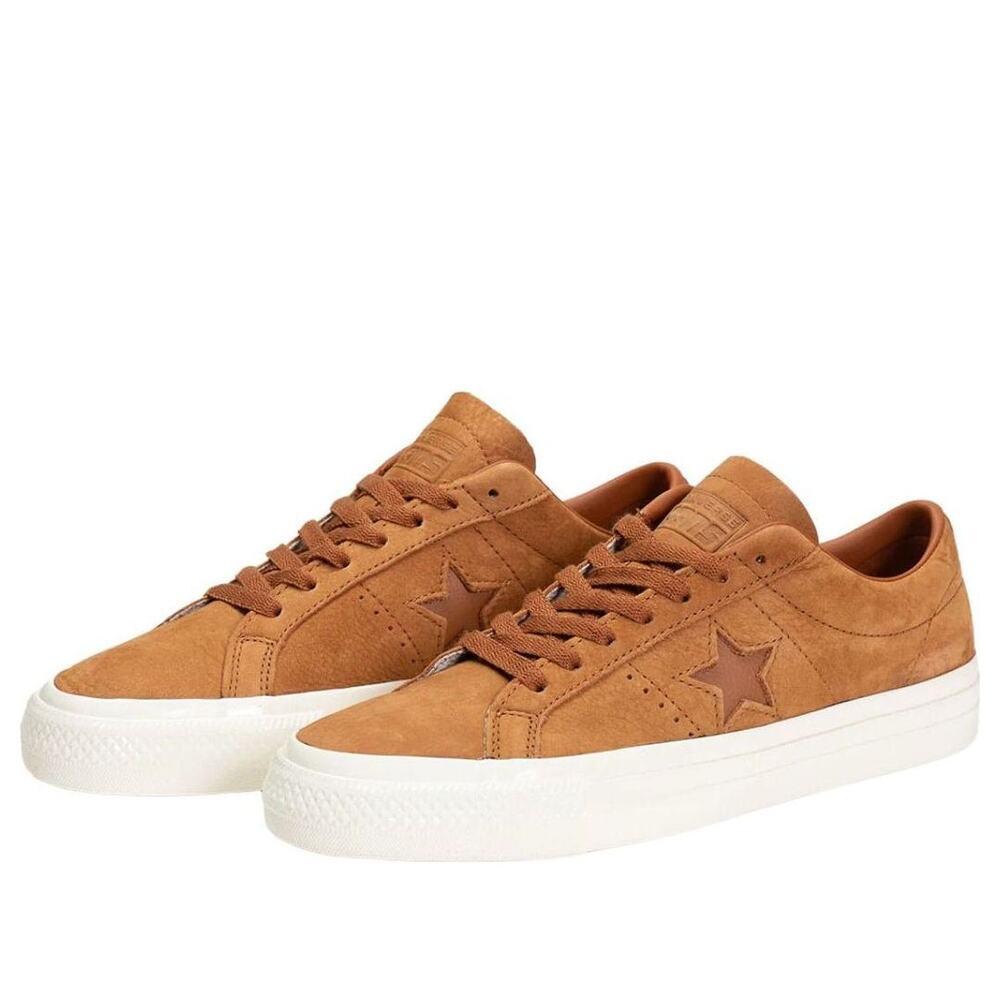 CONVERSE MEN'S 10.5 ON STAR PRO LOW NUBUCK WARM TAN EGRET SKATEBOARDING A09247C